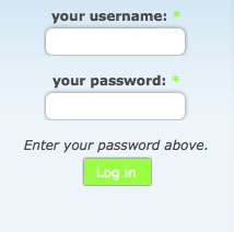 overridden login form