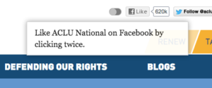 ACLU.org Facebook button