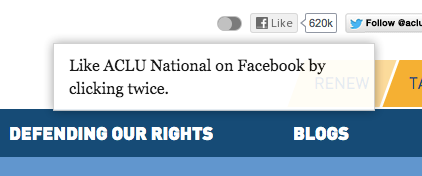 ACLU.org Facebook button