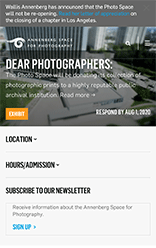 Annenberg Space for Photography mobile site screenshot