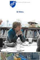 American Federation of Teachers mobile site screenshot