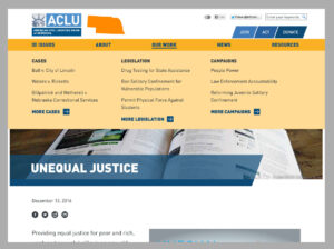 ACLU Nebraska screenshot