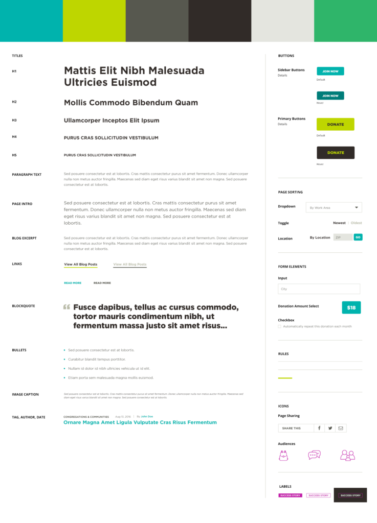 Style guide design deliverable example