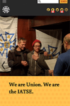 International Alliance of Theatrical Stage Employees (IATSE) mobile site screenshot