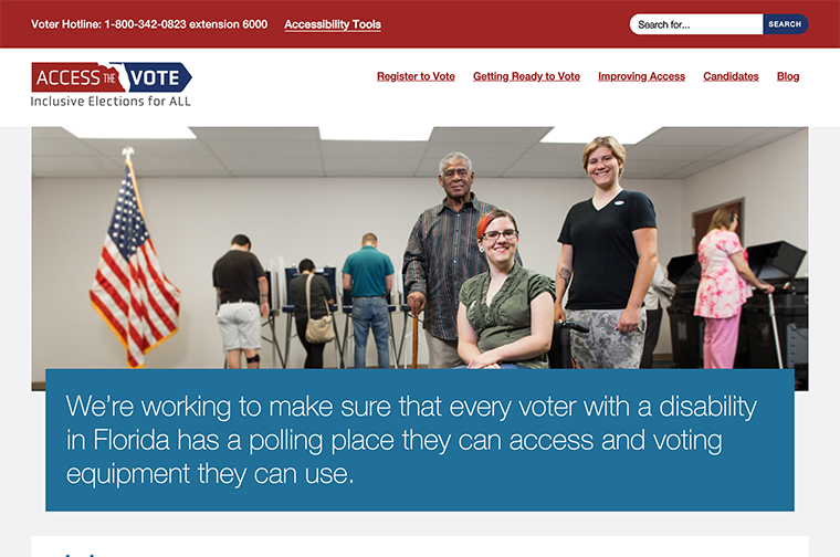 Access the Vote desktop site screenshot