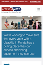 Access the Vote mobile site screenshot