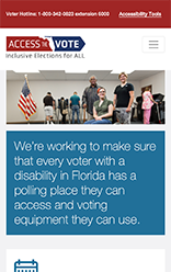 Access the Vote mobile site screenshot