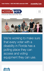Access the Vote homepage - mobile