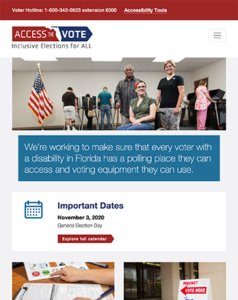 Access the Vote homepage - tablet