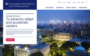 Columbia Homepage screenshot