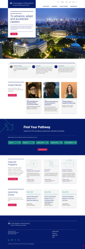 New SPS homepage 