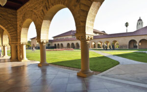 Stanford campus with building columns
