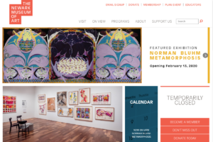 Newark Museum homepage screenshot