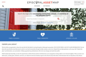 Episcopal Asset Map homepage - desktop